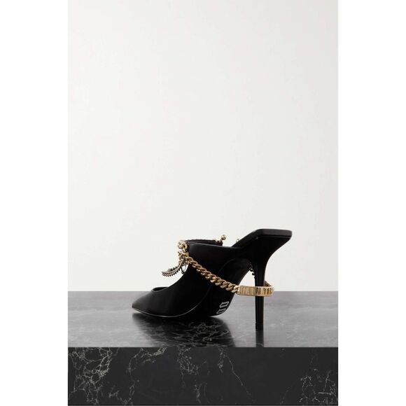 JIMMY CHOO + Jean Paul Gaultier Bing 90 embellished leather mules US 7 $2450 - Picture 3 of 15